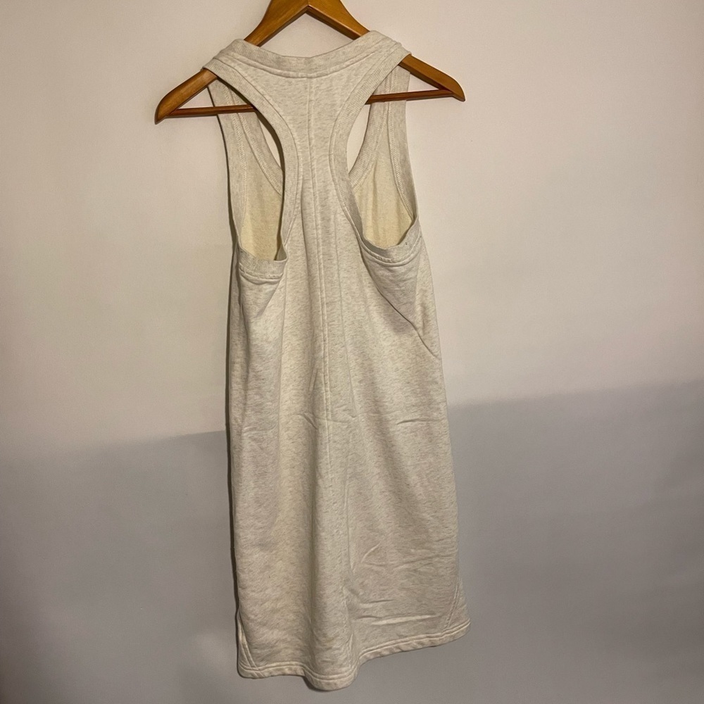 Lole RacerBack Athleisure Dress Gray Size S Drawstring Pockets High Low - Picture 8 of 9